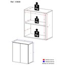 Ver imagem 5 de Aparador Buffet 2 Portas Suspenso Veneza Multimóveis V3608 Branco