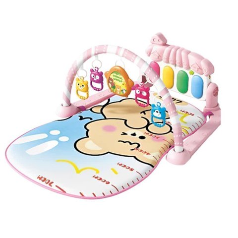 Tapete Bebê de Atividades Musical com Piano Interativo - Rosa