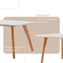 Ver imagem 5 de Conjunto Sala de Jantar Mesa Malta 120cm Tampo Laqueado Vidro Canto Moeda e 4 Cadeiras Marchezine