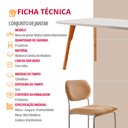 Ver imagem 6 de Conjunto Sala de Jantar Mesa Malta 120cm Tampo Laqueado Vidro Canto Moeda e 4 Cadeiras Marchezine