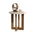 Ver imagem 1 de Mesa Lateral Luxo Geórgia Pérola com Caramelo - Moveisaqui