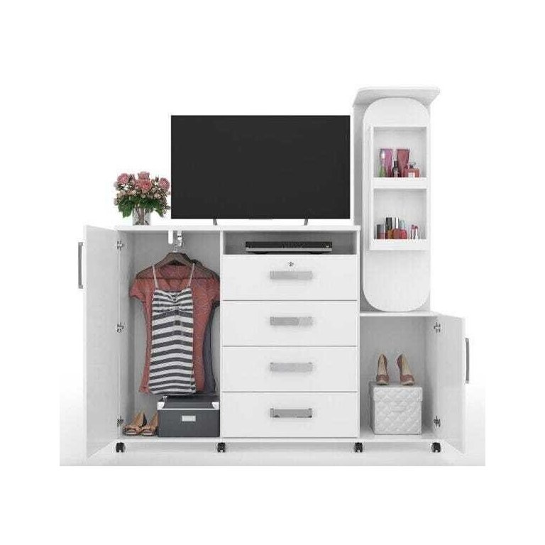 Cômoda Copacabana Branco Lukaliam - Lojas Movex
