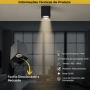 Ver mais imagens de Kit 37 Spot de Sobrepor Quadrado C/ 37 Lâmpada Led Mr16 Gu10 - Preto - Branco Quente - 127 220v