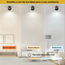 Ver imagem 3 de Kit 37 Spot de Sobrepor Quadrado C/ 37 Lâmpada Led Mr16 Gu10 - Preto - Branco Quente - 127 220v