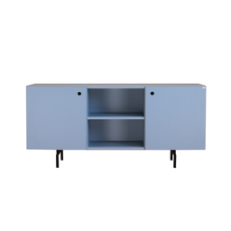 Rack Tube 2 portas 1 Nicho 132x62x42 Azul Sereno - Mdf Arauco - 1