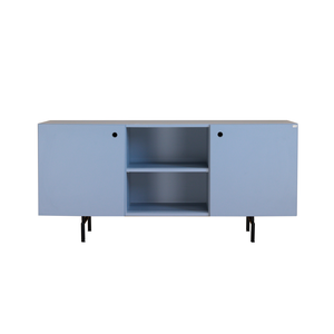 Rack Tube 2 portas 1 Nicho 132x62x42 Azul Sereno - Mdf Arauco