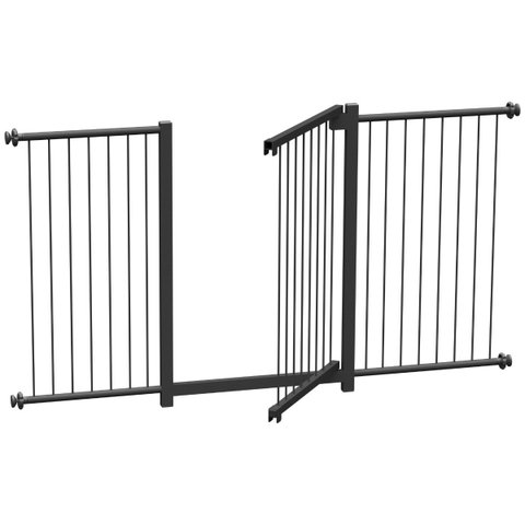 GRADE PORTÃO PET BEBÊ DIVISOR AMBIENTE 133 a 138 CM PRETO