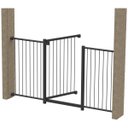 Ver imagem 4 de GRADE PORTÃO PET BEBÊ DIVISOR AMBIENTE 133 a 138 CM PRETO