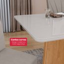 Ver imagem 7 de Conjunto Mesa de Jantar Celebrare 1,20 C/ Vidro e 4 Cadeiras Apogeu Tecido Veludo Liso Capuccino