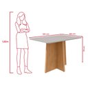 Ver imagem 5 de Conjunto Mesa de Jantar Celebrare 1,20 C/ Vidro e 4 Cadeiras Apogeu Tecido Veludo Liso Capuccino