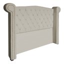 Ver imagem 2 de Conjunto Sienna Cabeceira e Recamier Queen 160 Cm Suede Bege - LM DECOR