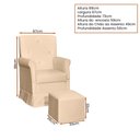 Ver imagem 3 de Poltrona Nina com Puff 67cm Corino Bege - Sallar Home
