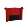 KIT + Cabeceira Com Recamier Baú Dunas Princesa em captonê 1,60 Casal Cama Box Vermelho Veludo Dalaq - 2