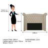 Cabeceira Estofada Veneza 195 cm King Size Corano Bege - ADJ Decor - 4