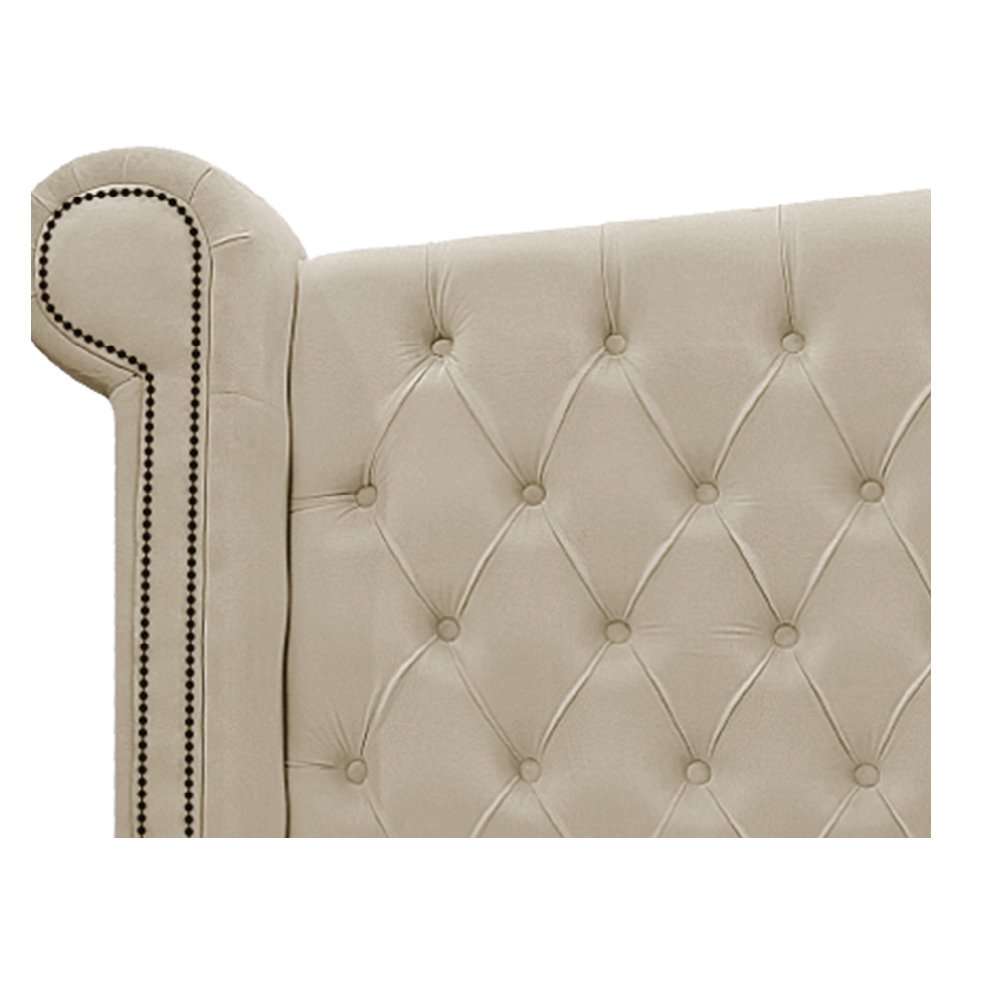 Cabeceira Estofada Veneza 195 cm King Size Corano Bege - ADJ Decor - 3