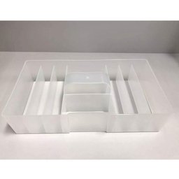 Maleta Organizadora Crippa para Maquiagem Acessórios Medicamentos Transparente e Azul Turquesa - 4