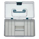 Ver imagem 3 de Maleta Organizadora Crippa para Maquiagem Acessórios Medicamentos Transparente e Azul Turquesa