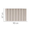 Ver imagem 2 de Painel Estofado Luxo Carla 90cm Solteiro para Cama Box Corino Bege - Gat Magazine