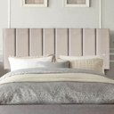 Ver imagem 1 de Painel Estofado Luxo Carla 90cm Solteiro para Cama Box Corino Bege - Gat Magazine
