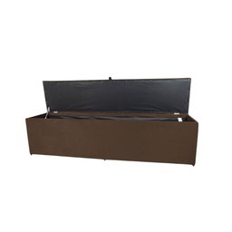 Recamier Estofado Beira de Cama Puff Baú 1,36 Cm Marrom - 2