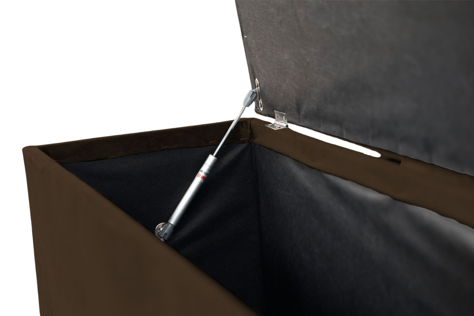Recamier Estofado Beira de Cama Puff Baú 1,36 Cm Marrom - 3