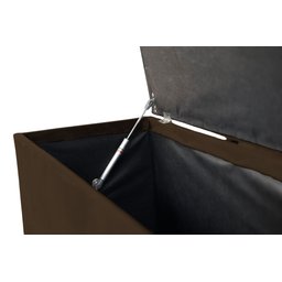 Recamier Estofado Beira de Cama Puff Baú 1,36 Cm Marrom - 3