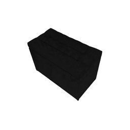 Puff Baú Estofado - Sala - Quarto - Decortivo Organizador Porta Objetos - Preto - 2