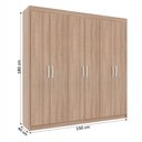 Ver imagem 4 de Guarda-roupa Casal Montreal 6 Portas 2 Gavetas Demolição - Evidência Móveis
