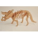 Ver imagem 1 de Quebra Cabeça 3D Dinossauro Triceratops 17 Peças em MDF - Dinobrinque