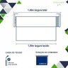 Persiana Cortina Rolo Tecido Blackout Liso Cinza 1,40m X 1,40m - Sala Quarto Escritório - Blecaute - 6
