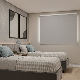 Persiana Cortina Rolo Tecido Blackout Liso Cinza 1,40m X 1,40m - Sala Quarto Escritório - Blecaute - 3
