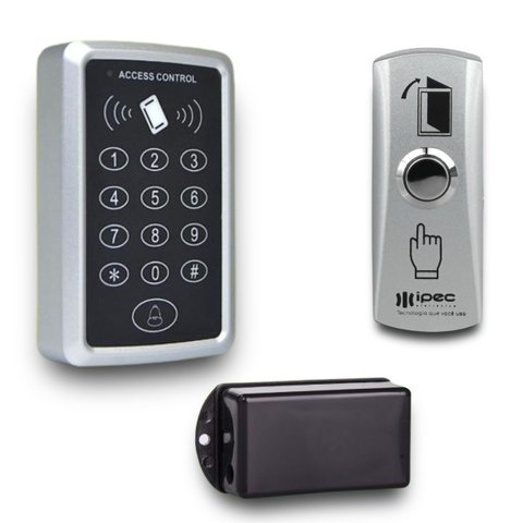 Kit Teclado Fonte 1a com Borne e Botoeira de Inox