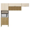 Ver imagem 1 de Kit Cozinha Urbane 3 Peças Freijó Vanilla Ripado - Kits Paraná