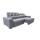 Ver imagem 7 de Sofá Retrátil e Reclinável 2,35m Molas Ensacadas Cama inBox Silver Style Thermo Gel Linho Cinza