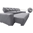 Ver imagem 4 de Sofá Retrátil e Reclinável 2,35m Molas Ensacadas Cama inBox Silver Style Thermo Gel Linho Cinza