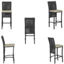 Ver imagem 5 de Mesa Bistrô e 2 Banquetas Roma Preta Corda Estofado 7 Trama Preto