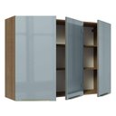 Ver imagem 6 de Armário Aéreo Madesa Lux 120 cm 3 Portas Rustic/Cinza