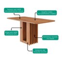 Ver imagem 4 de Mesa de Jantar 4 Lugares Tampo Mdf 160x80 Cm 20959 Cinamomo Molci