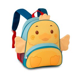 MOCHILA BOLSA ESCOLAR INFANTIL TUBARÃO PINGUIM PATINHO UNISSEX:Amarelo - 1