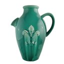 Ver imagem 1 de Jarra Decorativa Cerâmica Chinesa Verde Jade Flor de Lis Espiga Grande 47cm Columbus Gold
