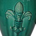 Ver imagem 4 de Jarra Decorativa Cerâmica Chinesa Verde Jade Flor de Lis Espiga Grande 47cm Columbus Gold