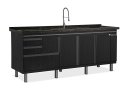 Ver imagem 1 de Gabinete de Cozinha MDF 1,94 m Elegância Suprema Rainha Dos Gabinetes:Nero