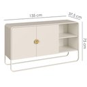 Ver imagem 3 de Balcao Buffet Organico 2 Portas 135 cm 28071 Off White Artesano