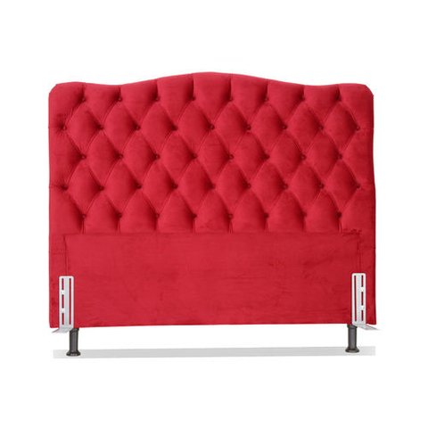 Cabeceira Casal 138 - Bello Box - Dunas Veludo Vermelho