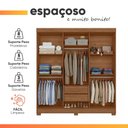 Ver imagem 3 de Guarda Roupas Casal com Espelho 6 Portas 2 Gavetas Talia