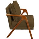 Ver imagem 4 de Poltrona Decorativa para Sala Recepção Consultório Reforçada em Madeira Maciça Shine Suede