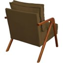 Ver imagem 5 de Poltrona Decorativa para Sala Recepção Consultório Reforçada em Madeira Maciça Shine Suede