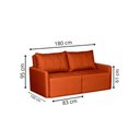Ver imagem 3 de Sofá Cama Dubai Retratil e Reclinavel 3 Lugares Sofatec Terracota