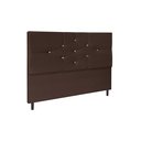 Ver imagem 1 de Cabeceira Camboriu Marrom Estofada para Cama Box Casal Queen Size 164cm Quarto Luxo Jbe Móveis