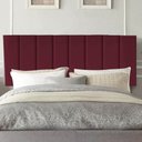 Ver imagem 1 de Painel Estofado Luxo Carla 140cm Casal para Cama Box Suede Bordô - Gat Magazine